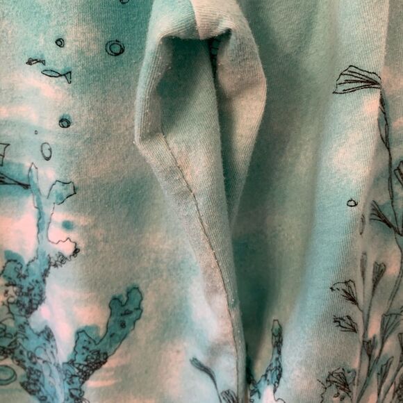 😊 3/$30 Chico’s Additions Sz 1 (Medium) women’s top 3/4th sleeves w/Caribbean - Picture 8 of 8